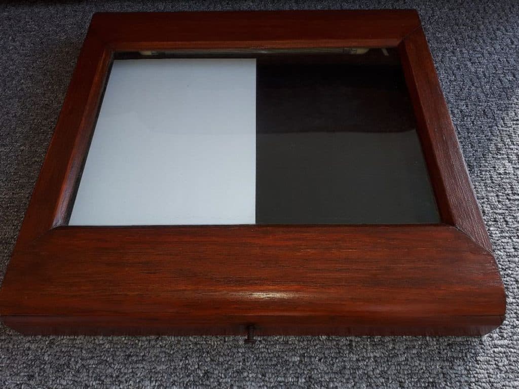 Wooden Illuminated Menu Case With Glass Front – West Sussex